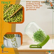 TEALY Sprout Maker Kit, Plastic Easy  Germination Sprouting Lids,  With Stand Bean Sprouts Grow Kit 