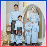 🧡 BAJU RAYA PL 2024 SEDONDON IBU AYAH ANAK SET RAYA 2024 BABY BLUE RAFIDA