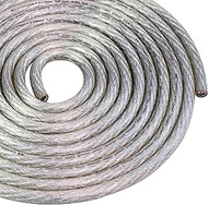 Conext Link 20 FT 1/0 AWG 0 GA Full Gauge Battery Power Cable Ground Wire Clear Silver OFC Copper （10045）