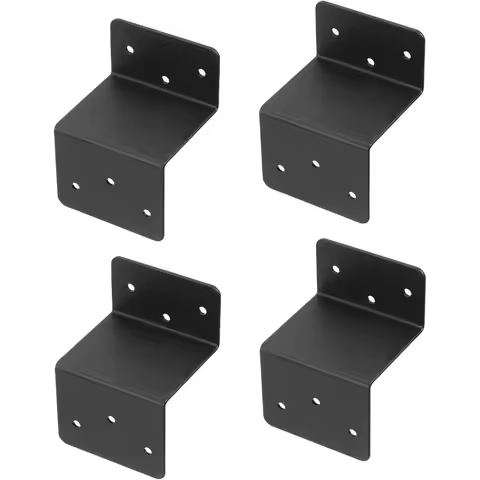 2/4PCS Z Shaped Brackets, Iron Double Angle Corner Support, Wood Connection Fittings for Shelf, Furn