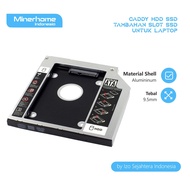 Additional HDD SSD Caddy with SSD Slot for DVD Room Laptop