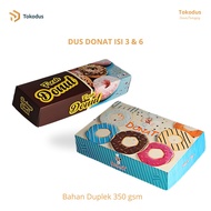 Box Donat/Kardus Donat/Dus Donat Isi 3 dan Isi 6 Bisa Satuan Box Premium - Tokodus Bandung