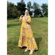 Big size plus size Muslimah jubah dress layer bercorak jubah warna ready stock terhad