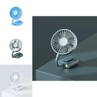 New Mini USB Clip-on Handheld Fan With Built-in Battery Low Noise Operation 3 Adjustable Speeds Yellow