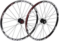 Bike Wheelset 26inch, Bicycle Double Wall MTB Rim Quick Release Disc Brake Hybrid/ 24 Hole Disc 7 8 9 10 Speed 135mm,B-26inch