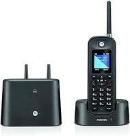 Motorola O211 DECT 6.0 Long Range Cordless Phone - Wireless Phones for Home &amp; Office Phone with Answering Machine - Indoors and Outdoors, Water &amp; Dust Resistant, IP67 Certified - Black, 1 Handset