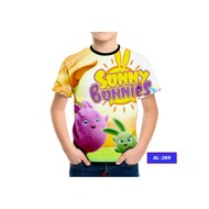 3d Print T-Shirt Sunny Bunnies Children Al-269 | Kaos Print 3D Baju Sunny Bunnies Anak Murah #AL-269