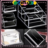 FKI 1Pcs Business Card Box,  Transparent Display Stand Bussiness Card Holder, Acrylic Plastic 1/2/3 