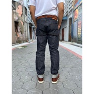 [ RAYA SALE ] 17.5 Oz Dark Indigo Slubby Size 30-42 Straightcut Original AZY JEANS & CO