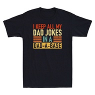 Vintage I Keep All My Dad Jokes In A Dad-A-Base Dad Joke Punk T-Shirts Thanksgiving
