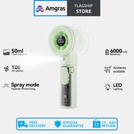 Amgras Icemeta Fan Pro3 Portable Handheld Cooling Misting Fan 6000mAh Dynamic LED Screen
