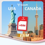 [Yoowifi] USA & Canada Travel eSIM with unlimited data 5G Fast delivery