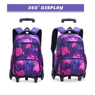 Ivyh 6 Wheels Kids Backpack School Bag Trolley Bagpack Large Capacity Waterproof School Bag For Girl