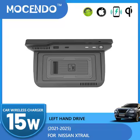 Car Wireless Charger For Nissan X-Trail T33 2021-2025 Accessories15w Fast Mobile Phone Charging Plat