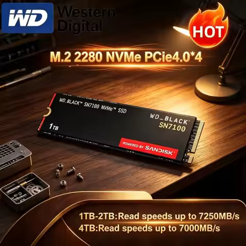 High Speed Gaming Storage WD_BLACK SN7100 Western Digital M.2 2280 PCIe4.0 NVMe SSD 1TB 2TB 4TB Supp