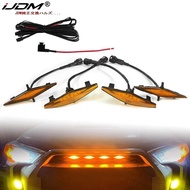 4pcs Hood Bulge Behind Grille Light For Toyota 4Runner TRD Pro Grille Tundra Front Grille Lighting R