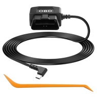 Kabel Kuasa OBD CERRXIAN untuk Kamera Dash OBD2 ke Penyesuai Jenis C Kabel Pengecas Wayar Keras Mod 