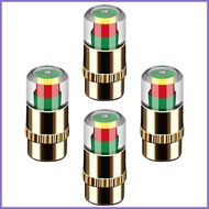 Tire Pressure Monitoring Caps 4 Pieces 3-Color 2.4bar 36psi Sensor Indicator Tire Pressure Gauge for
