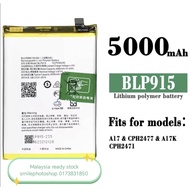 BLP915 5000mAh Lithium polymer battery for A17, CPH2477, A17K, CPH2471