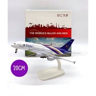 Commercial Aircraft Model 20cm. It Is Steel. With Wheels And Stand Thai Airways A380