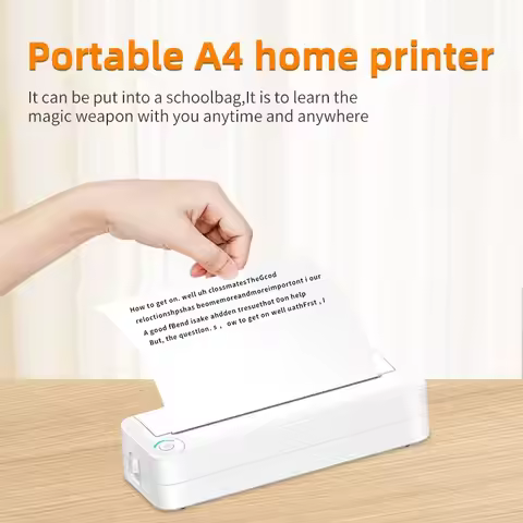 Portable Mini Thermal Printer A4 Paper Photo Printer From Mobile Phone WiFi Wireless Bluetooth Docum
