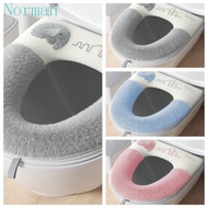 NORMAN Toilet Seat Cover, Elephant Comfortable Toilet Mat, Universal Thickened with Handle Plush Winter Toilet Seat Mat Bidet Cover