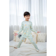 Coastberry (12M to 10Y) Garden Friends Bamboo Long Sleeve 2 Pc Set + (Baby & Kids Sleepwear, Sage, P