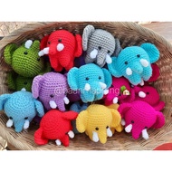 Crochet Elephant Keychain (Size M) Crochet Keychain