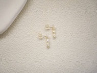 VESTA 小珍珠L型耳針 兩戴 SV925/14KGF