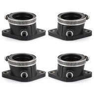 Topteng 4 Intake Insulator Set w/Clamps Fit for Suzuki GS 550 E T 80-81 GS 650 E G 81-83 Motorcycl