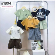 KATUN [Wholesale] 67-1804 Boys' cotton shorts set with short-sleeved t-shirt top | 2-6 years old | P