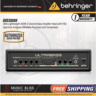 Behringer UltraBass BXD3000H 300-watt 2-channel Bass Amp Head (BXD-3000H / BXD 3000H)