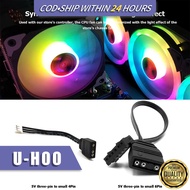 Argb Adapter Cable Wire Small 4Pin To5V 3Pin Argb,6Pin To 5V 3Pin For Controller