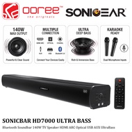 SONICGEAR SonicBar HD7000 Bluetooth Soundbar 140W TV Speaker HDMI ARC Optical USB AUX UltraBass Kara