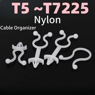 T5 T7 T8 T10 T12~T7225 White Nylon Material Cable Management Device Twisted Electric Wire Clips Pin 