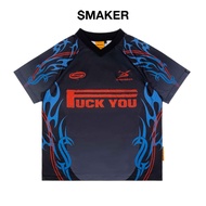 2025 New [SMAKER] Áo thun vải lưới mesh thoáng mát màu đen - F$$$ YOU JERSEY IN BLACK