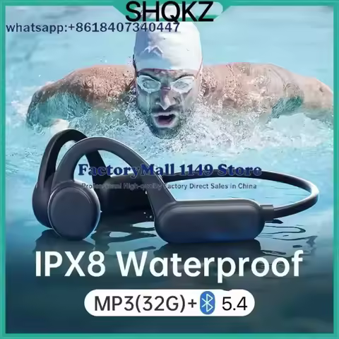 For Shokz Conduction Headphones IPX8 Waterproof Sports Earbuds with Mic 32GB MP3 Player Wireless Ope