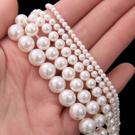 News (25 Grams) Grade A Light Pearl Beads Light Synthetic Hole Pearls 4mm 6mm 8mm 10mm 12mm 14mm