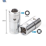 <hund> 2PCS 1/4 Square Drive to 1/4 Hex Shank Socket Bits Converter Screwdriver Holder