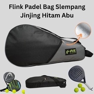 Flink Padel Racket Bag Sling Bag - Black Padel Bag D300 Fits 1 Racket + Front Pocket