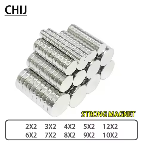 Round 2x2,3x2,4x2,5x2,6x2,8x2,9x2,10x2mm Durable Magnet N35 Permanent NdFeB Super Strong Powerful Ma