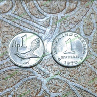 Koin 1 Rupiah 1970 Asli Original Uang Rp 2 dan 5 Rupiah tahun 1970 Indonesia Koin 10 Rupiah Tabanas
