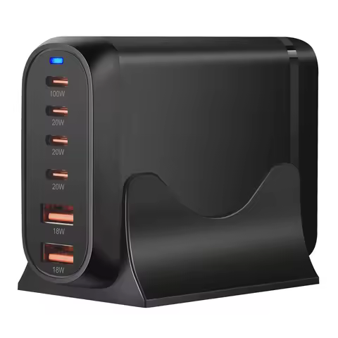 New 200W GaN Desktop charger 6-port USB Type C PD Charger Fast Charge 3.0 Fast Charger Mobile USB ch