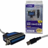 USB IEE 1284 Cable Z-TEK TO Parallel 1284 1.8M -int (Black)