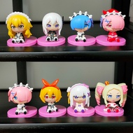 8 pcs/set Figure Re Zero kara Hajimeru Isekai Emilia Ram BrakeSeikatsu