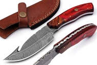 Damascus Knives Damascus Steel Knife - Fixed Blade Knives - Real Damascus Hunting Knife - Best Gut H