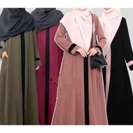 Gamis Abaya Basic Polos Muslimah Dress Syari