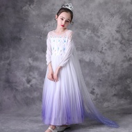 ♥SG Ready Stock♥ Frozen 2 Elsa Anna Party Dress Costume For Girls Kids Children Gift Dress Princess Dress