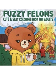1pc Berry-Fuzzy-Felons:42 Page Easy Coloring Book For Adults And Teens, Colouring Book Super Cute De