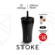 Sttoke 20oz Leakproof Straw Cup & Free Matching Straw Tip [Engraving Name]